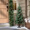 Haute Decor 4 Foot Tall Pre-lit Carolina Artificial Christmas Tree for Front Porch with 80 Soft White LED Lights on Auto Timer, Berries, Real Pinecones and Sturdy Planter for Indoor/Outdoor Use